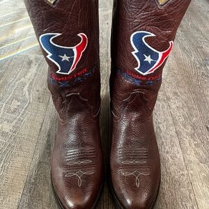 Houston Texans NFL Old Pro‎ Leather Goods Western Boots Size 8